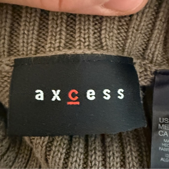 Womens Vintage Chunky Cable Knit Sweater XL Fisherman Ribbed Preppy Turtleneck - Picture 6 of 14